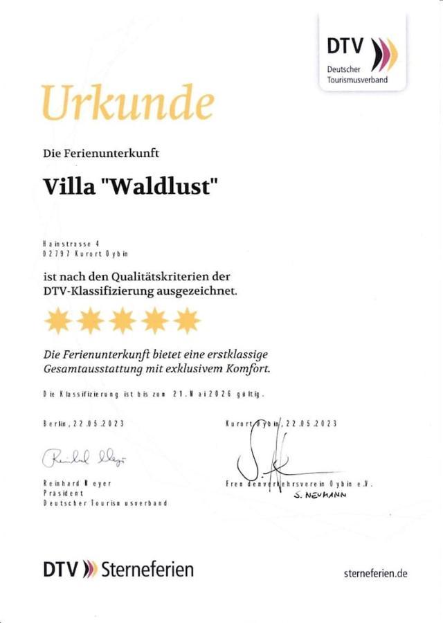 Villa Waldlust - 5 Sterne - 2 Schlafzimmer كورورت أوبين المظهر الخارجي الصورة